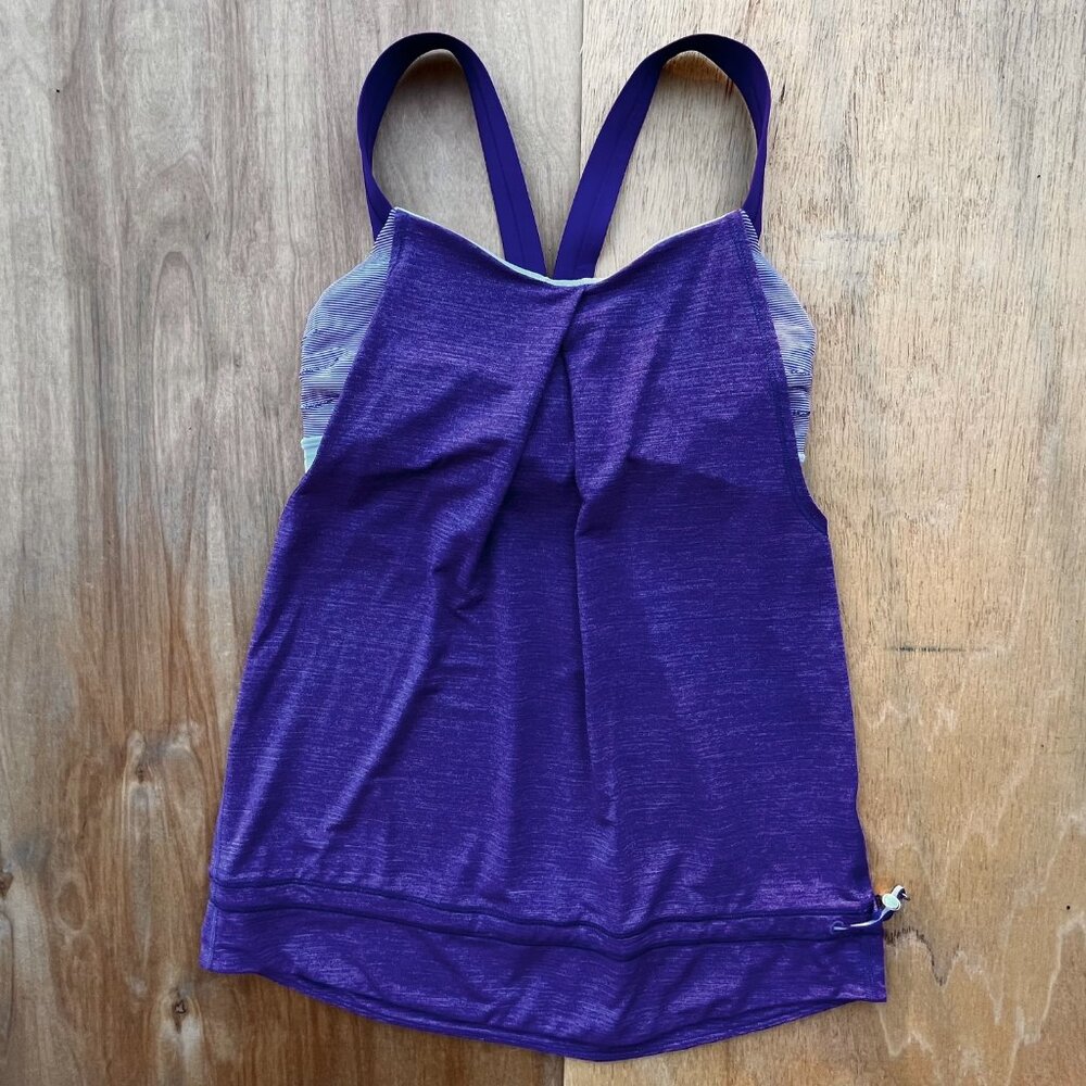 LULULEMON ATHLETICA REST LESS TANK TOP SPORTS BRA Women’s sz 6 Bruised Berry